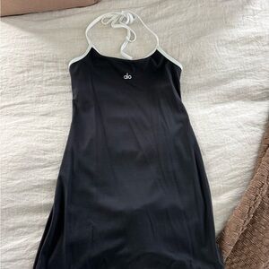 ALO Black Slip halter athletic dress